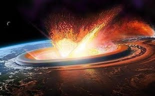 Recreación de un impacto de meteorito en la Tierra