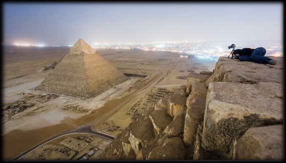Increíbles fotos de la parte superior de la pirámide de Giza