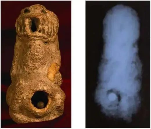descubren figuras humano reptil de hace 17000 anos con esferas de cromo perfectas en su interior 3