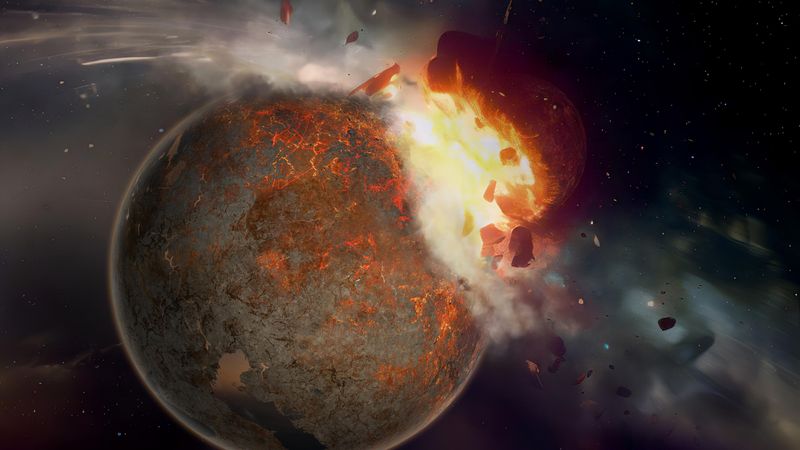 Las anomalías dentro del manto de la Tierra pueden provenir de una antigua colisión de formación de lunas