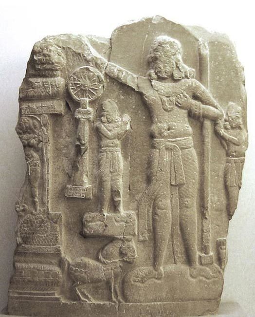 Bajorrelieve que representa al gobernante Ashoka
